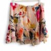 DOTTI Pretty Pink Floral Tiered Linen Blend Mini Skirt