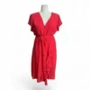ATMOS & HERE Plus Size 22 Coral Red Ruffle Spotty Chic Maxi Dress