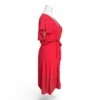 ATMOS & HERE Plus Size 22 Coral Red Ruffle Spotty Chic Maxi Dress